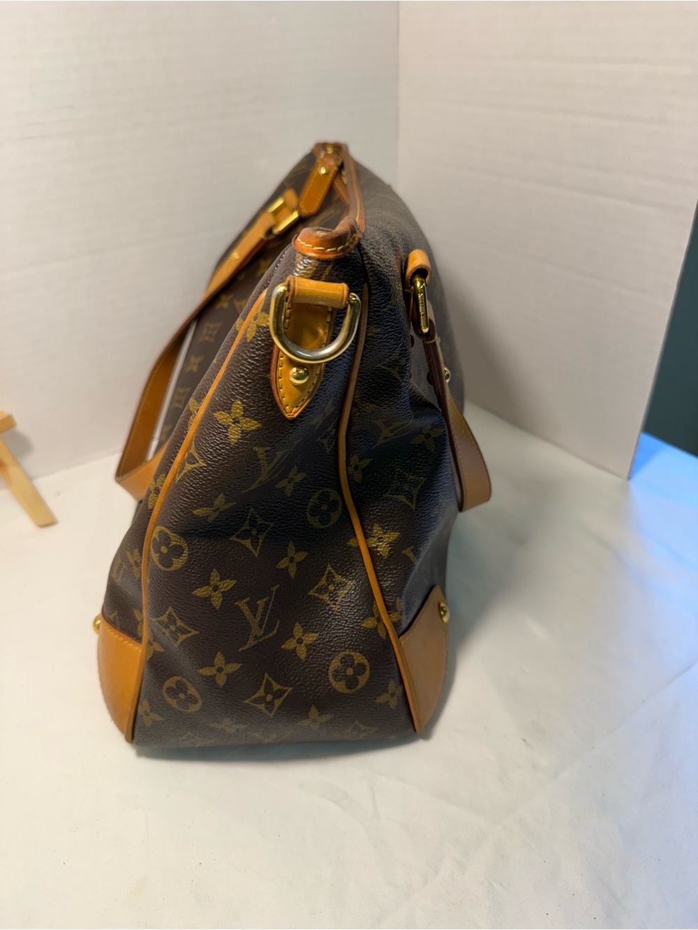 Vintage Louis Vuitton Estrela Monogram Canvas Tote in Brown with Tan Vachetta - Picture 5 of 14